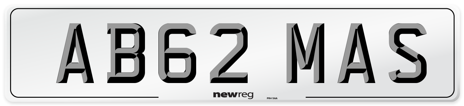 AB62 MAS Number Plate from New Reg